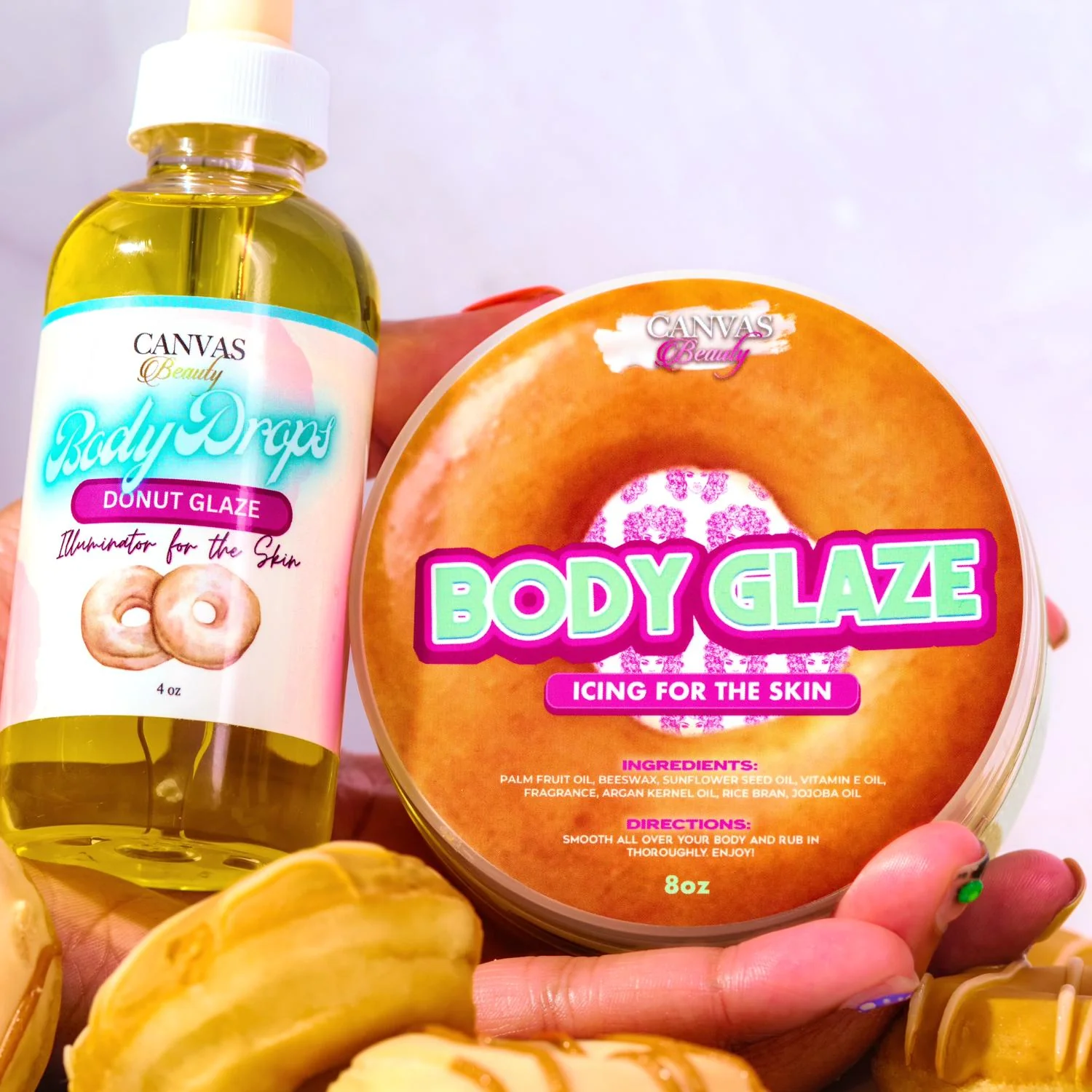 BODY GLAZE & BODY DROPS DUO: GLAZED DONUT