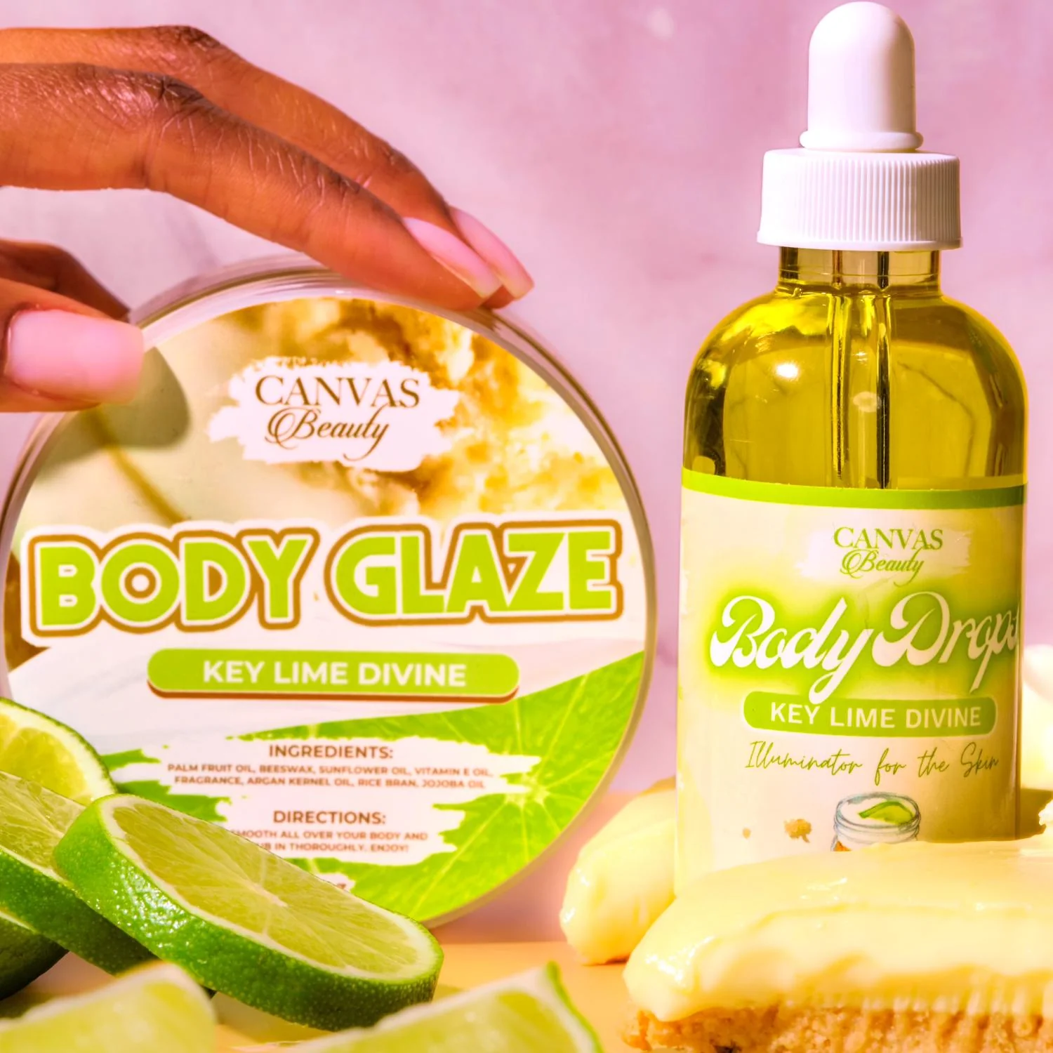 BODY GLAZE & BODY DROPS DUO: KEY LIME DIVINE
