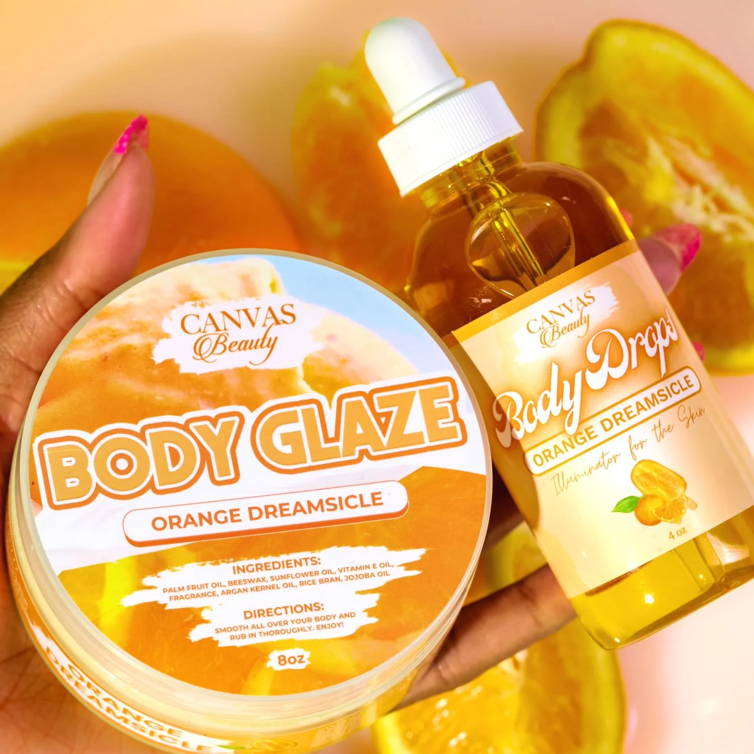 BODY GLAZE & BODY DROPS DUO: ORANGE DREAMSICLE
