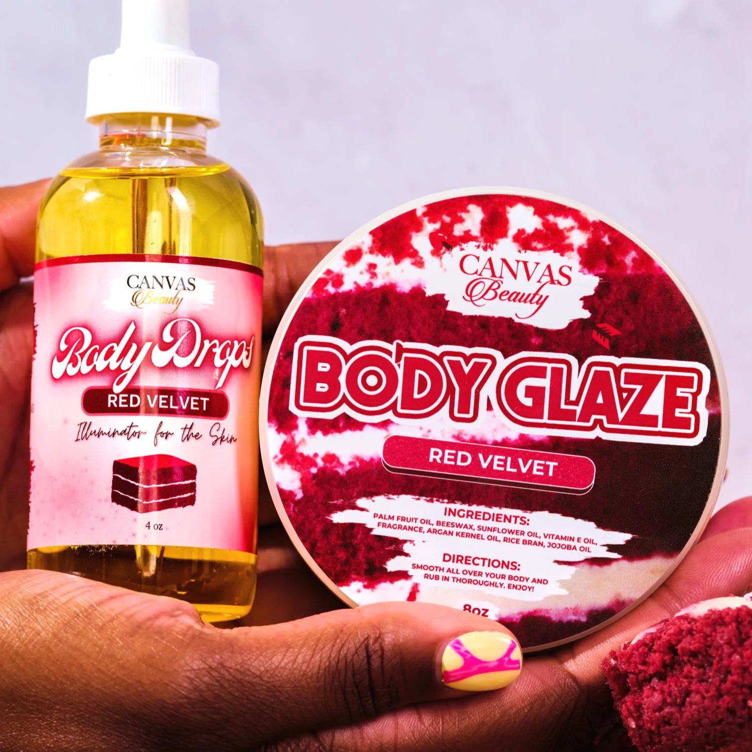 BODY GLAZE & BODY DROPS DUO: RED VELVET