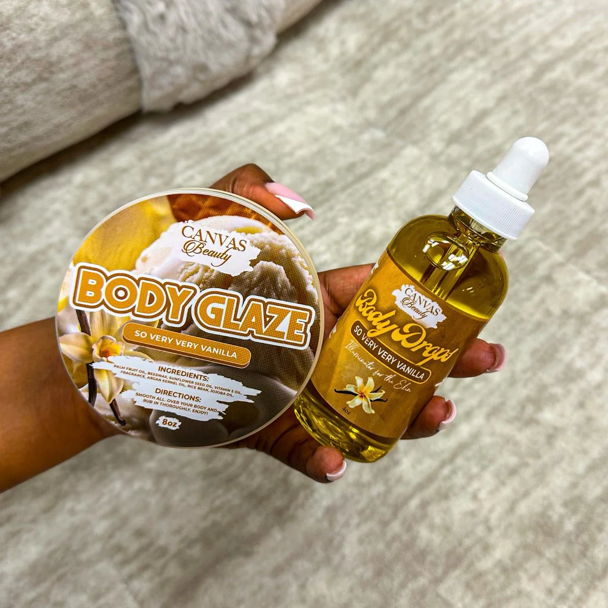 BODY GLAZE & BODY DROPS DUO: SO VERY VERY VANILLA