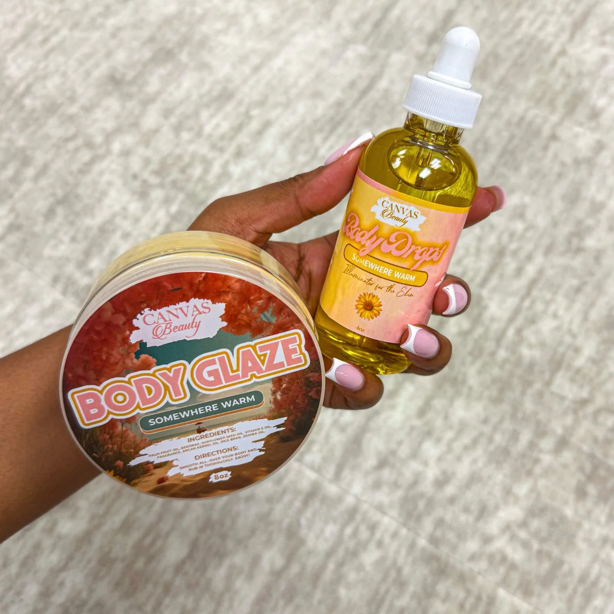 BODY GLAZE & BODY DROPS DUO: SOMEWHERE WARM