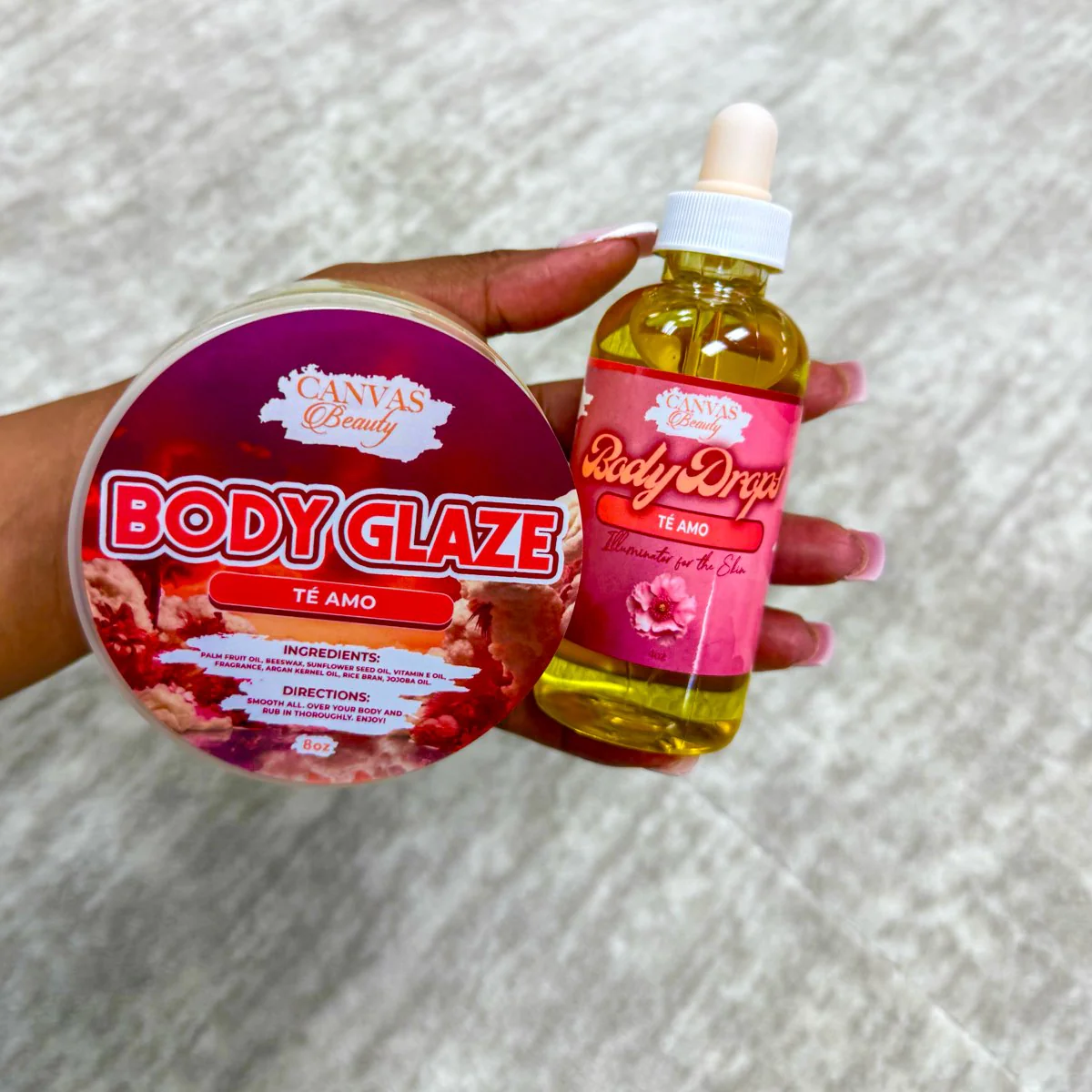 BODY GLAZE & BODY DROPS DUO: TE AMO