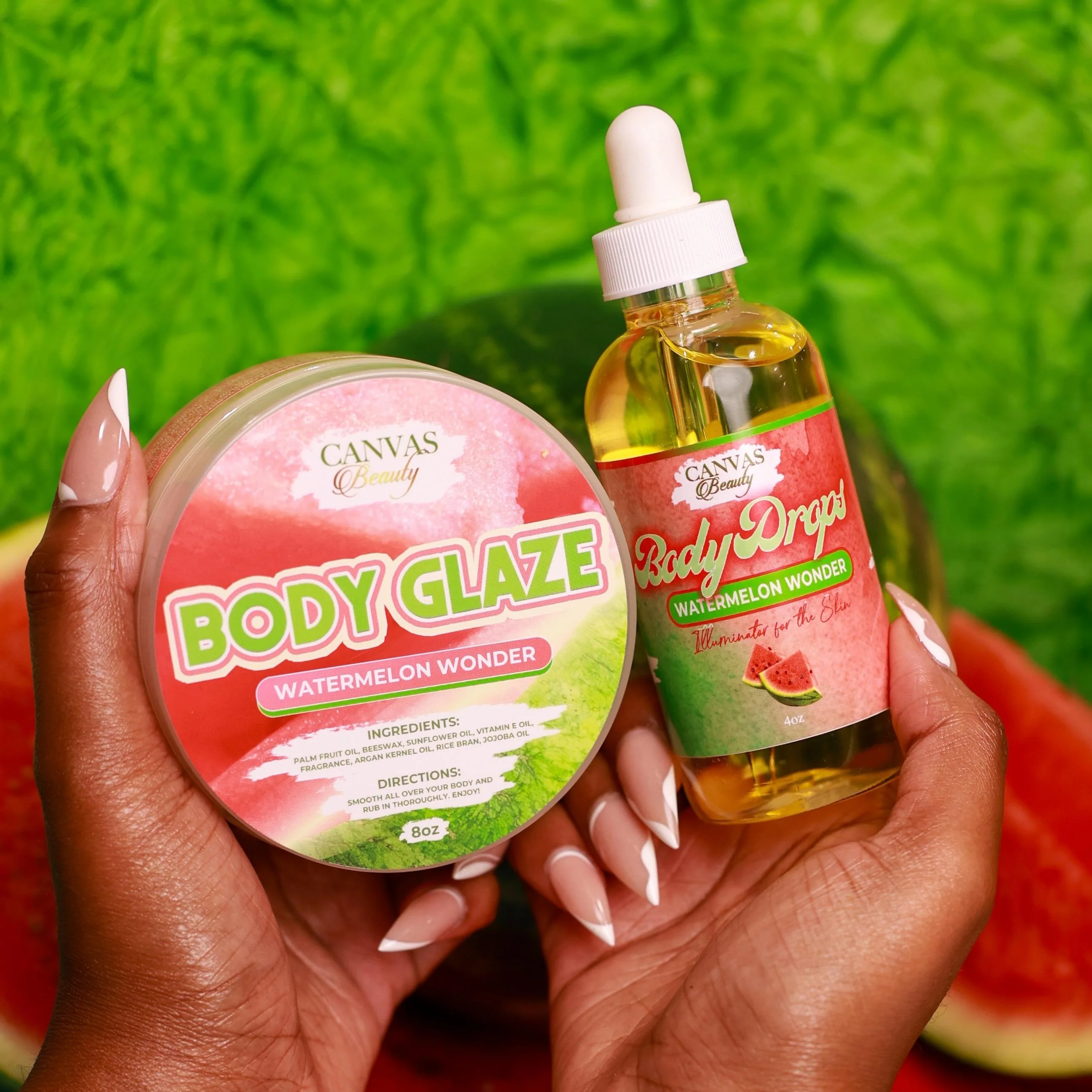 BODY GLAZE & BODY DROPS DUO: WATERMELON WONDER