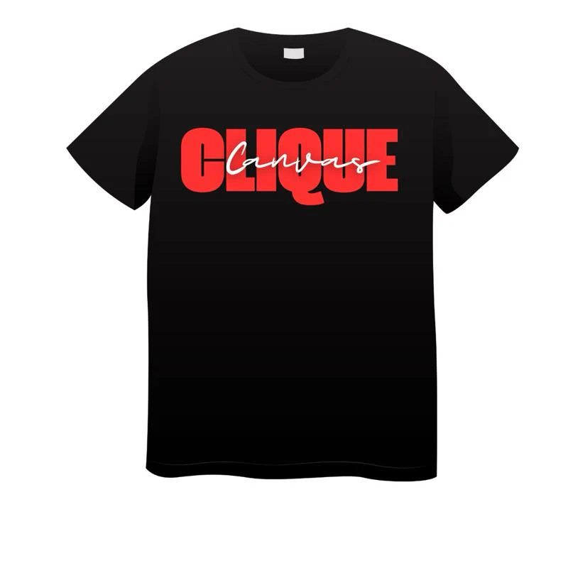 RED CLIQUE T-SHIRT- LARGE