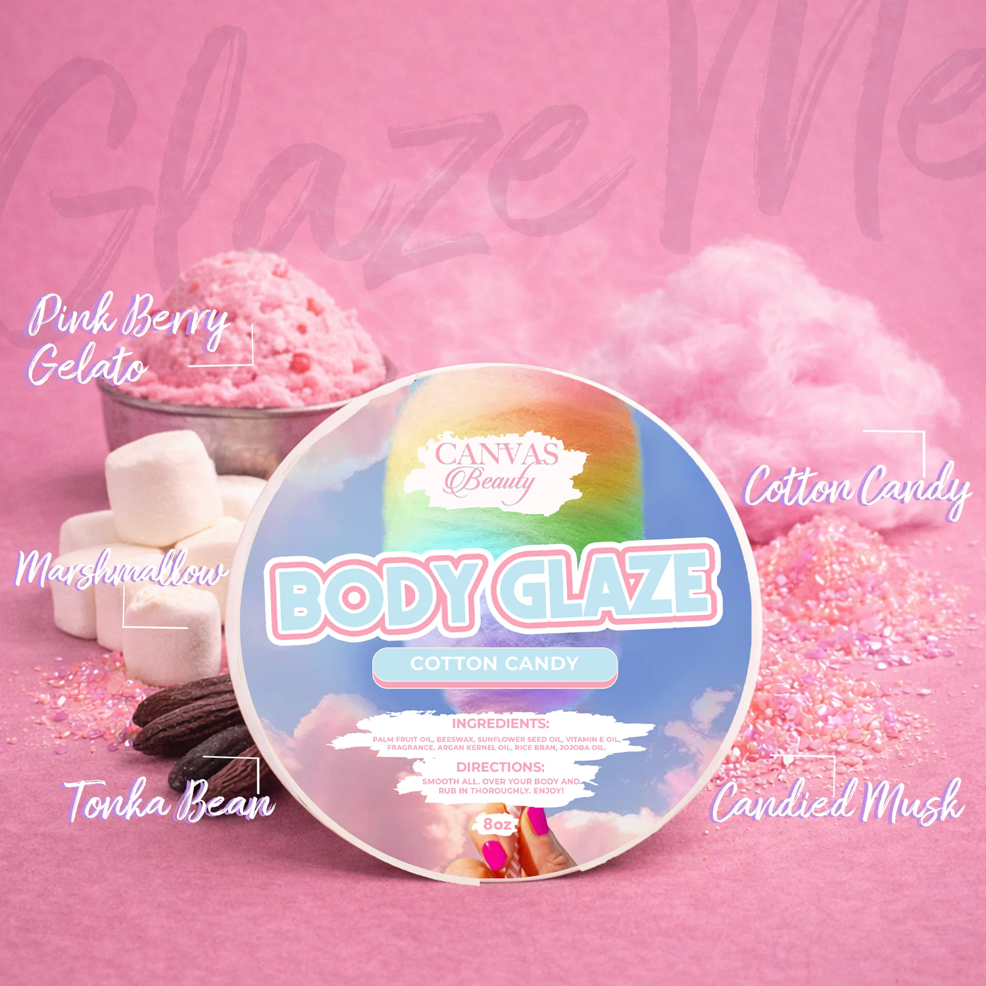 (NEW) BODY GLAZE: COTTON CANDY - Image 3