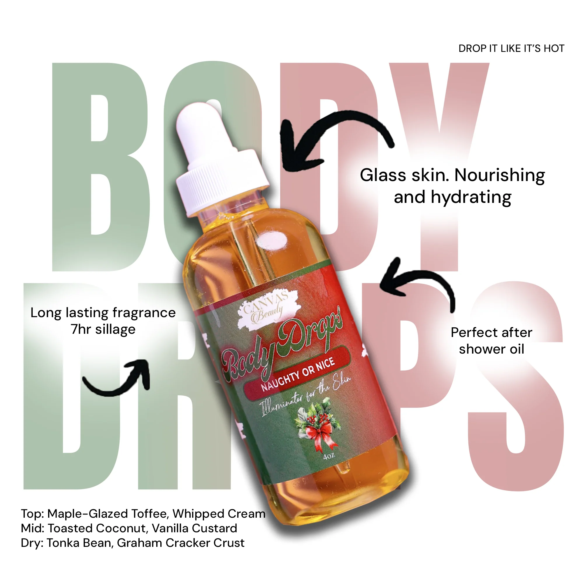 (NEW) BODY DROPS: CHRISTMAS KISS / NAUGHTY OR NICE - Image 2