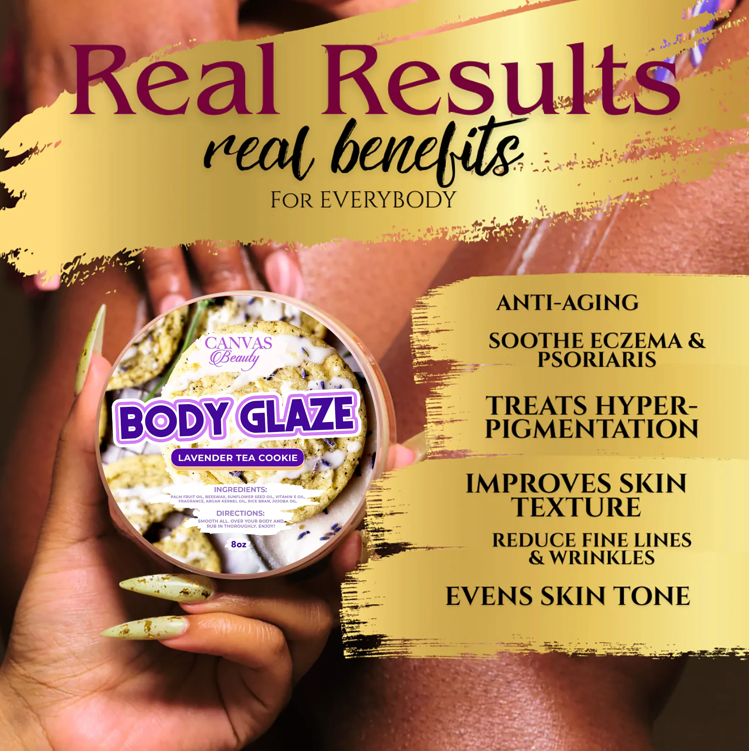 (NEW) BODY GLAZE: LAVENDER TEA COOKIE - Image 2