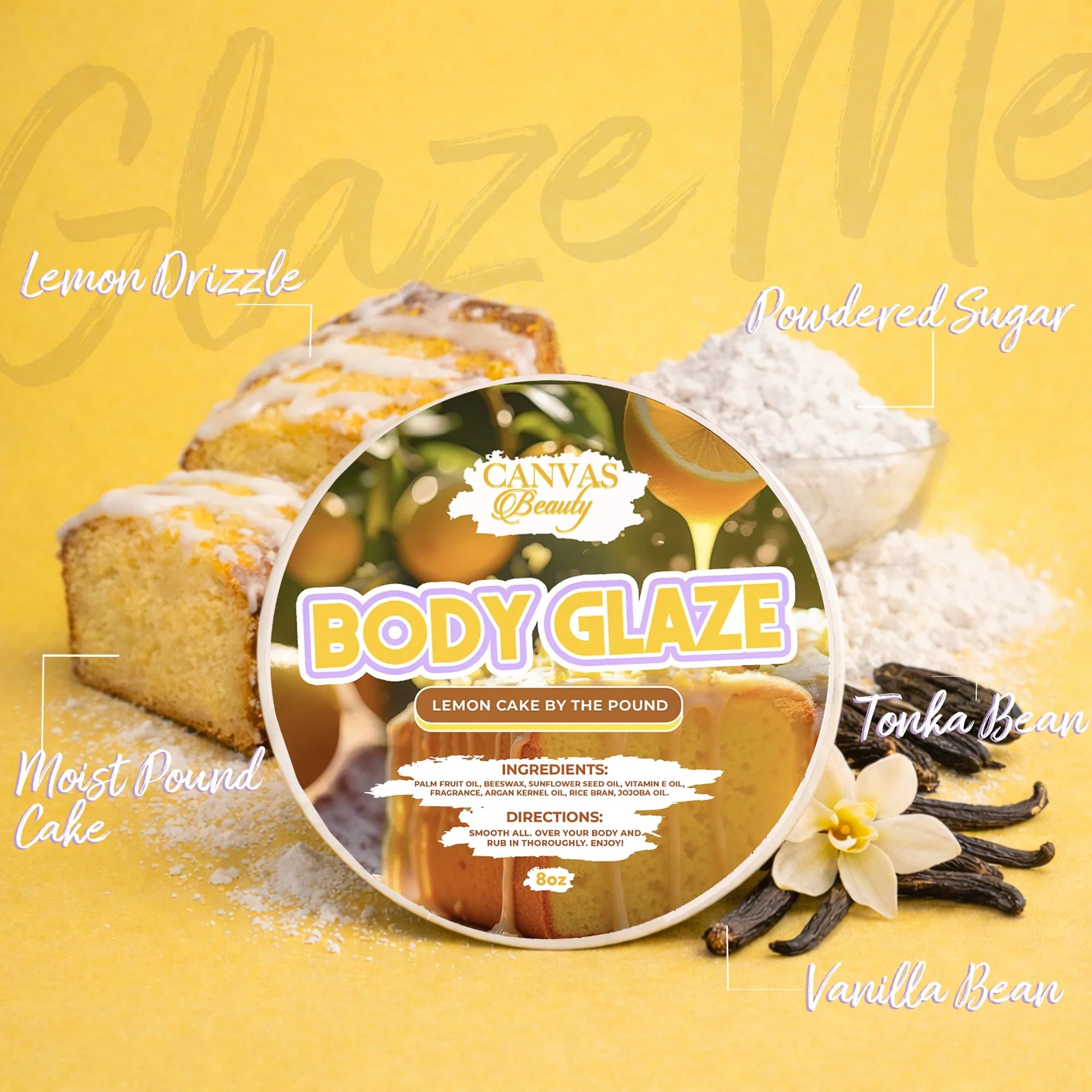 (NEW) BODY GLAZE: LEMON CAKE BY THE POUND - Image 3