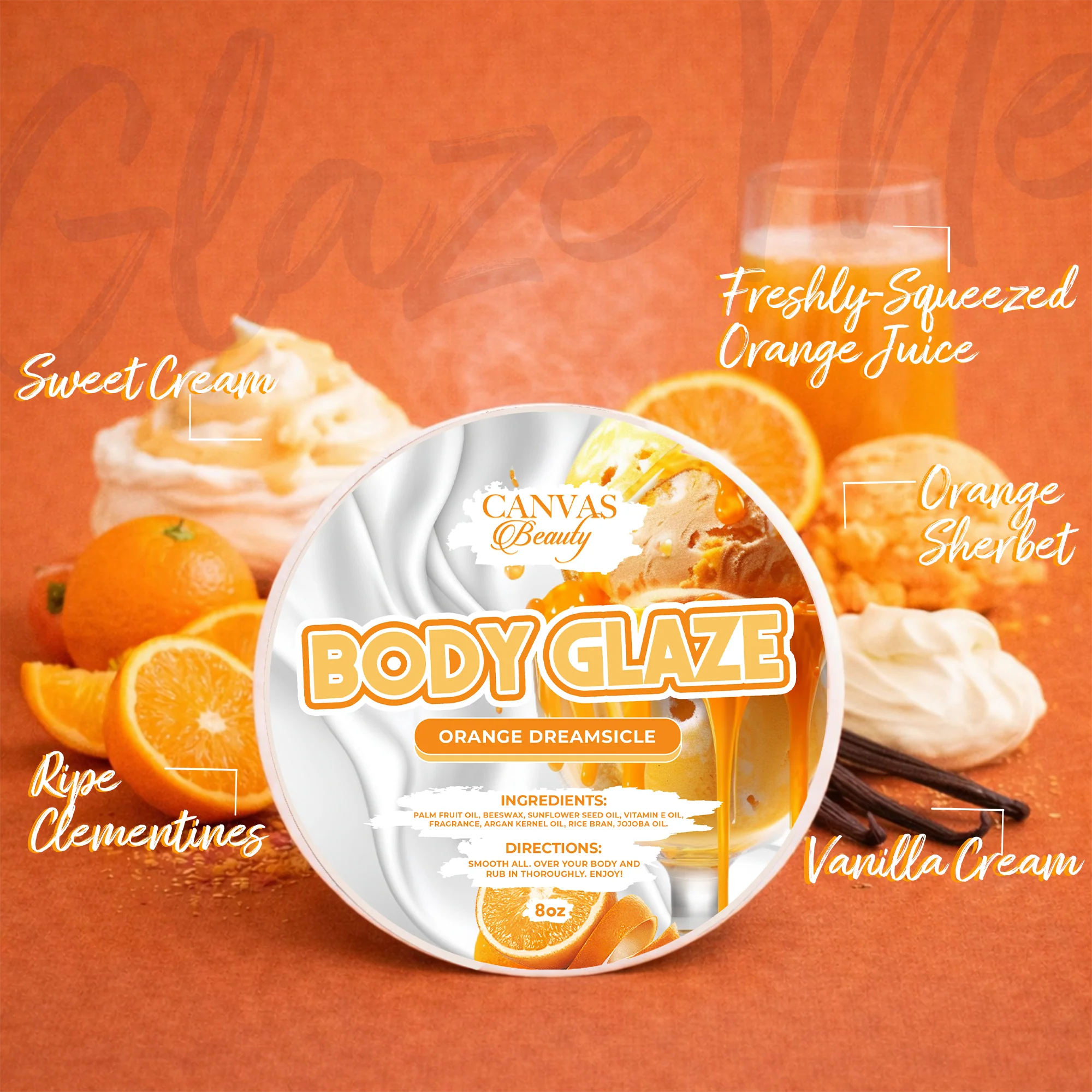 (NEW) BODY GLAZE: ORANGE DREAMSICLE - Image 3