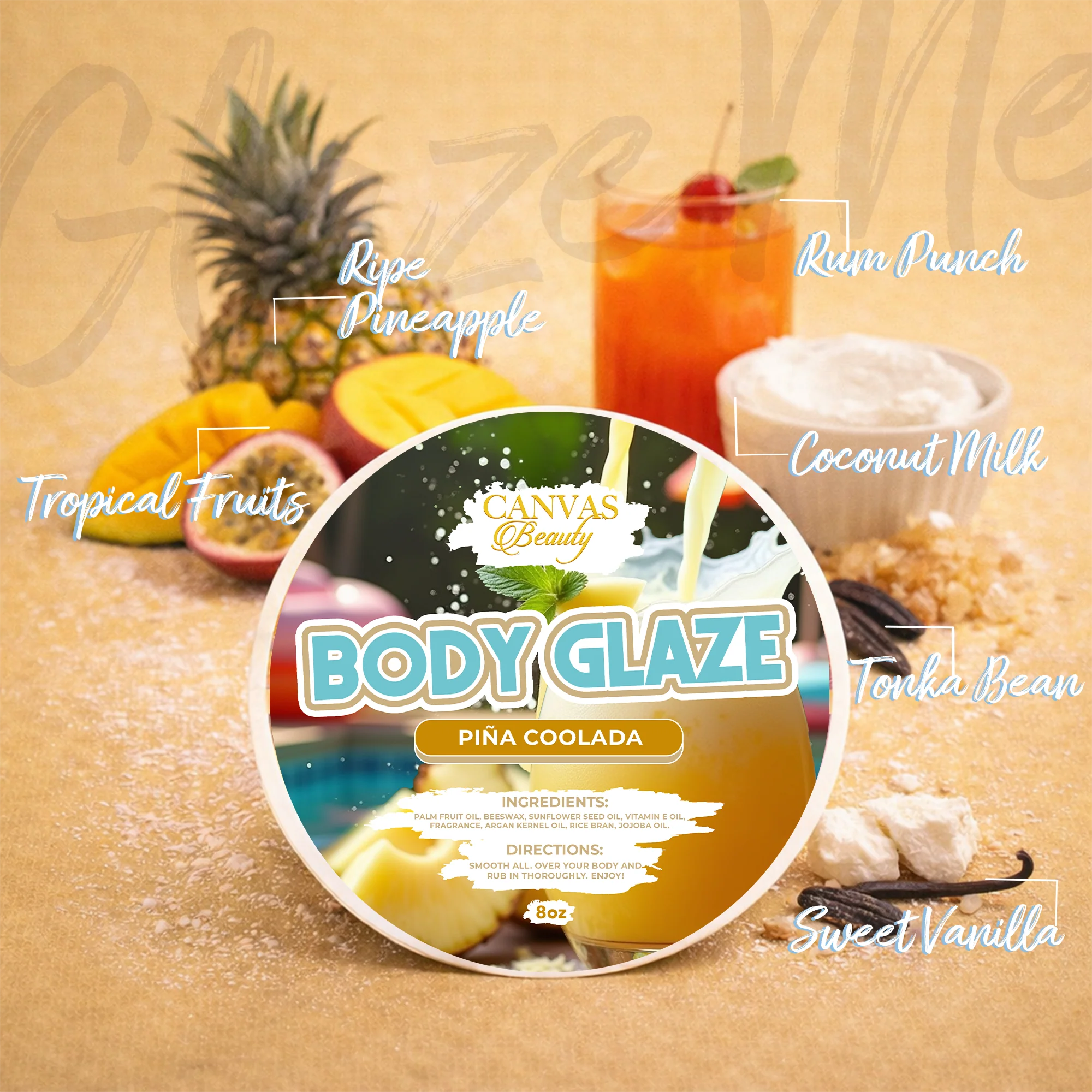 (NEW) BODY GLAZE: PINA COOLADA - Image 3