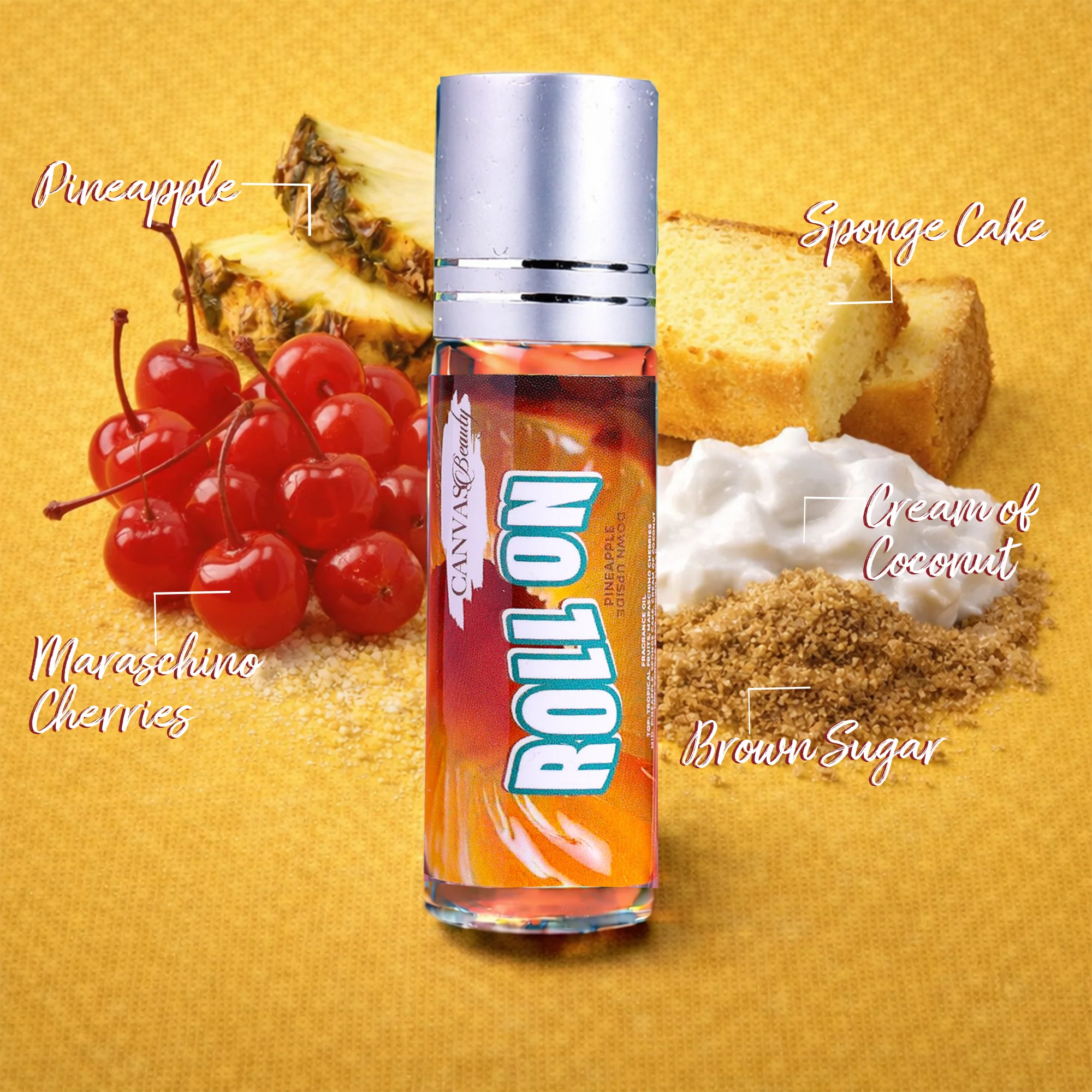 ROLL ON FRAGRANCE OIL: PINEAPPLE UPSIDE DOWN - Image 2